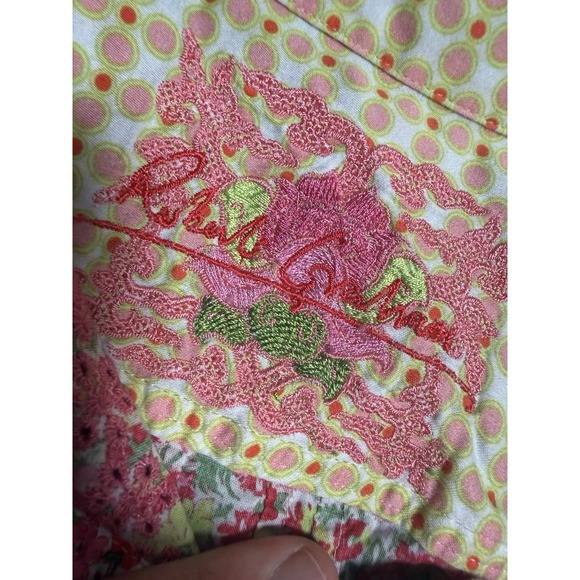 Robert Graham Women's‎ Cotton Button Down Shirt XL Paisley Hippie Boho - Picture 2 of 6